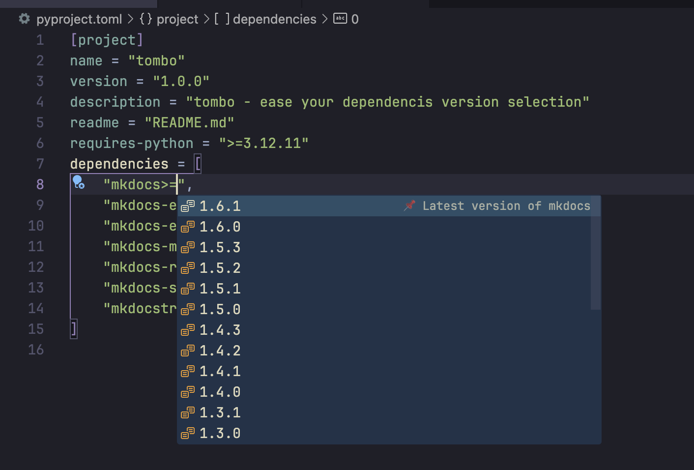 PEP 621 Version Management